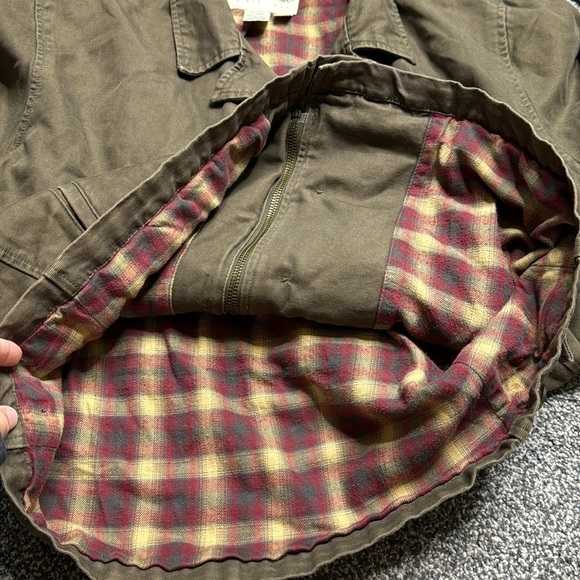 Vintage Eddie Bauer Brown Lined Chore Coat Size Large - Picture 8 of 8